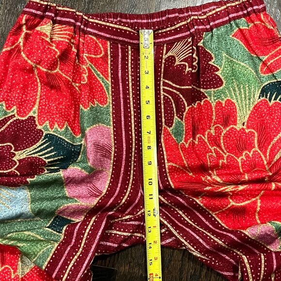 Farm Rio Solar Chita Green Pants Women’s Large Multicolor Tropical Floral Bright - Picture 9 of 10